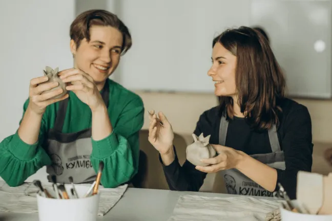 Мастер-класс за гончарным кругом