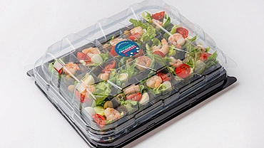 Салат «С креветкой и горошком» фуршетные стаканчики, 15 шт