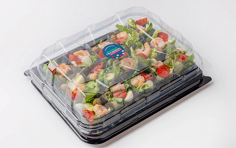 Салат «С креветкой и горошком» фуршетные стаканчики, 15 шт