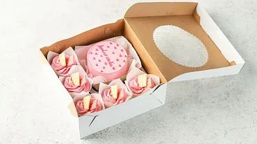 Набор Бенто-торт с капкейками «Люблю тебя»