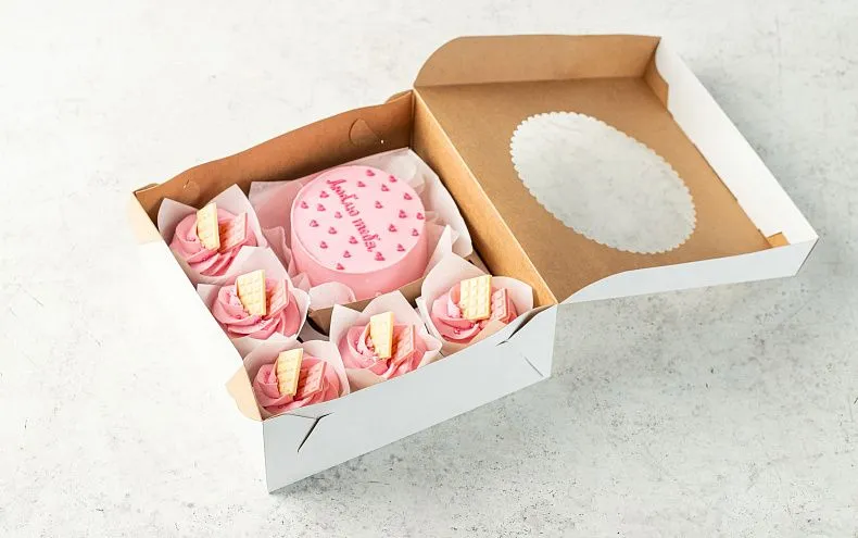 Набор Бенто-торт с капкейками «Люблю тебя»