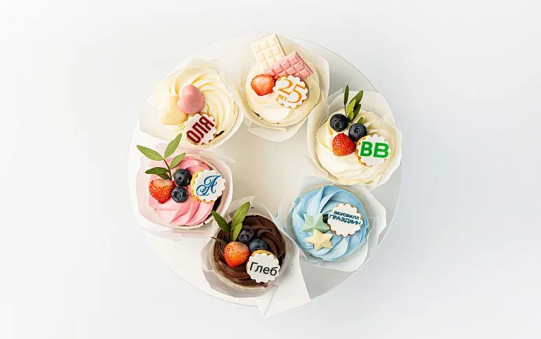 Капкейки с индивидуальным дизайном, 12 шт