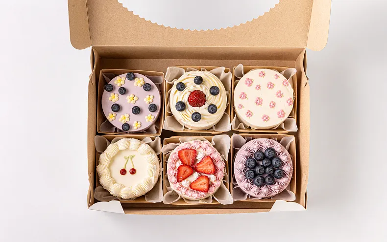 Набор мини тортиков «Ягодки-Цветочки», 6 шт