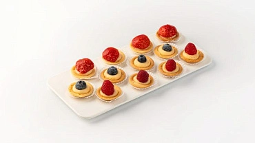 Тарталетки с ягодами мини, 12 шт