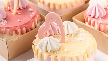 Набор мини тортиков «Сердечки», 6 шт