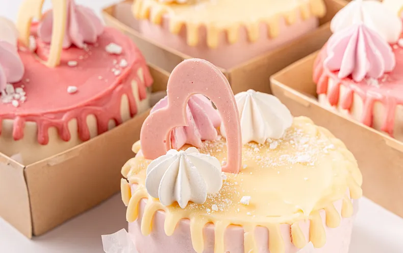 Набор мини тортиков «Сердечки», 6 шт