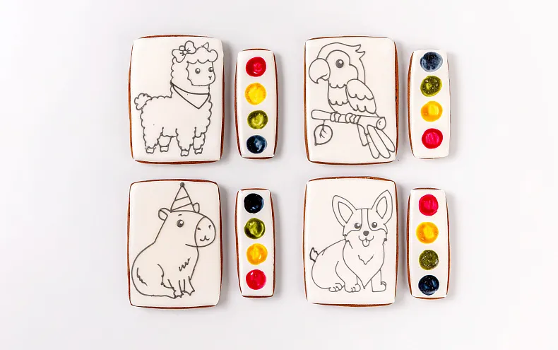 Набор из пряников для раскрашивания «Вкусная Акварель»