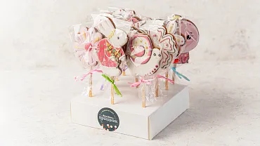 Пряники «Весенние» на палочке, 12 шт