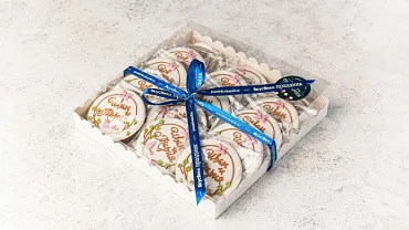 Пряники ручной работы  с индивидуальным дизайном «Круг», 15шт