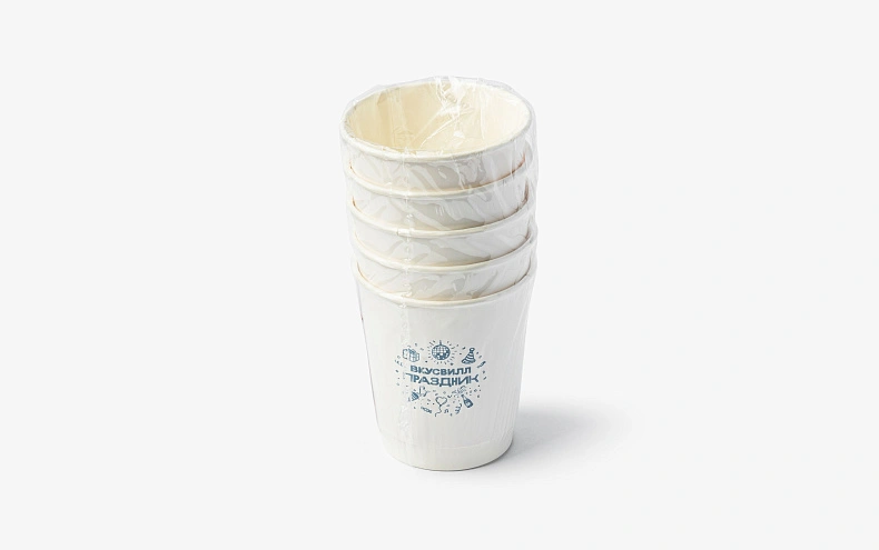 Комплект бумажных стаканов Праздник, 5 шт 