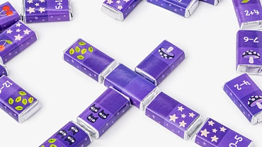 Вкусная игра из шоколада (домино)