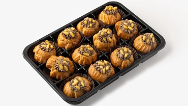 Профитроли с грибным муссом и кедровыми орешками,12 шт