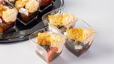 Салат «С баклажанами и помидорами» в стаканчиках, 9 шт