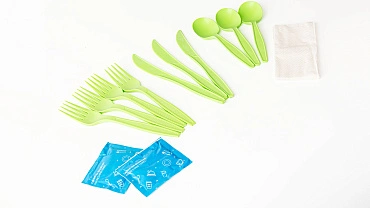 Набор столовых приборов биоразлагаемых, для 3х персон
