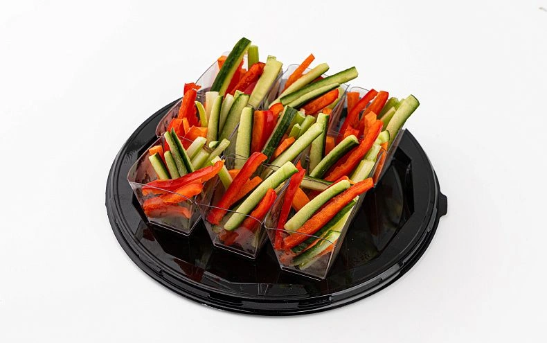 Овощные стики без соуса в фуршетных стаканчиках, 9 шт