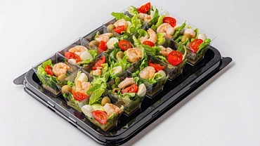 Салат «С креветкой и горошком» фуршетные стаканчики, 15 шт