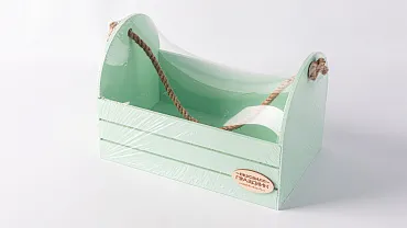 Бокс ящик большой подарочный мятный