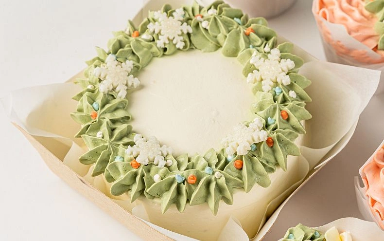 Набор Бенто-торт с капкейками «Зимний»