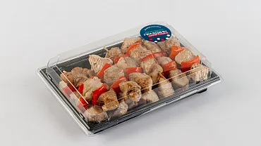 Шашлычки запечённые с филе индейки и сладким перцем, 12 шт