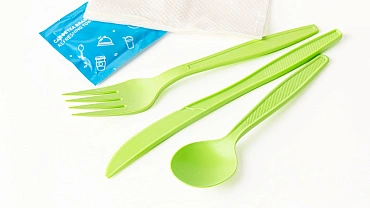 Набор столовых приборов биоразлагаемых, для 3х персон