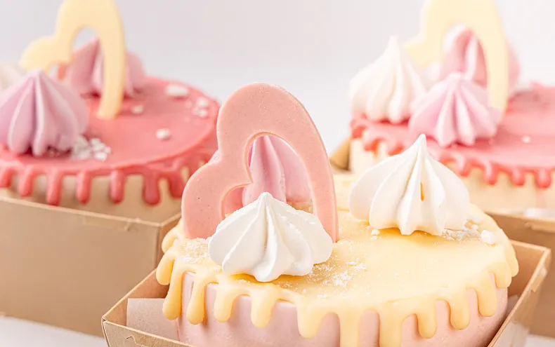 Набор мини тортиков «Сердечки», 6 шт