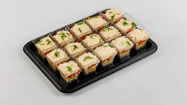 Салат «Мимоза» в фуршетных стаканчиках, 15 шт