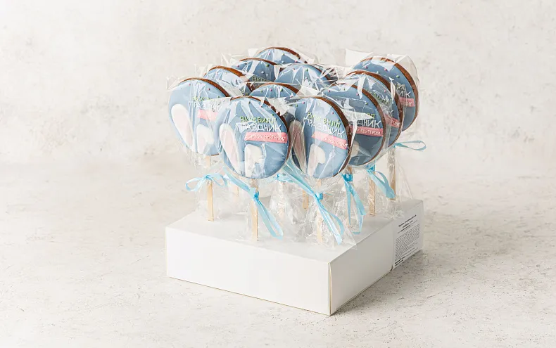 Пряники имбирные с индивидуальным дизайном «Ушки», 12 шт