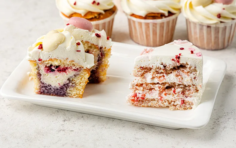 Набор Бенто торт с капкейками «Маме»