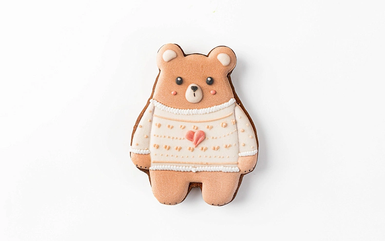 Пряник имбирный новогодний расписной, 1 шт.