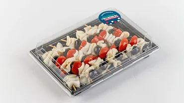 Шашлычки запечённые с филе кальмара с томатами черри, 12 шт