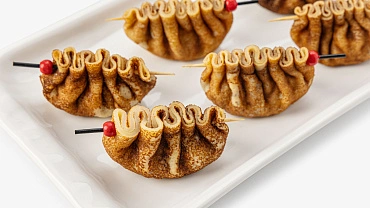 Блинный мешочек с курицей и грибами, 12 шт