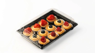 Тарталетки с ягодами мини, 12 шт