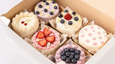 Набор мини тортиков «Ягодки-Цветочки», 6 шт