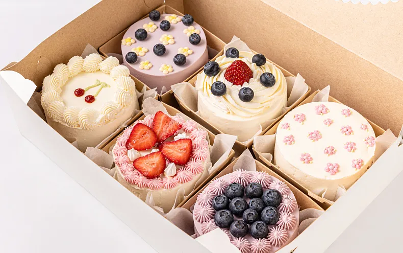 Набор мини тортиков «Ягодки-Цветочки», 6 шт