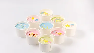 Набор «Весёлые тортики» в стаканчиках, 9 шт