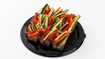 Овощные стики без соуса в фуршетных стаканчиках, 9 шт