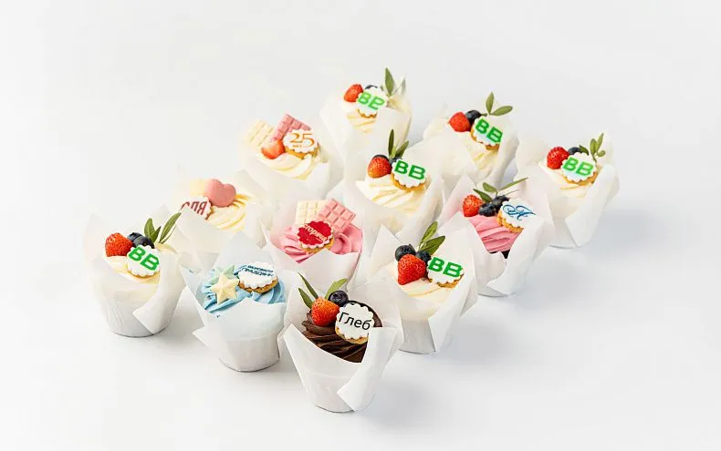 Капкейки с индивидуальным дизайном, 12 шт