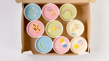 Набор «Весёлые тортики» в стаканчиках, 9 шт