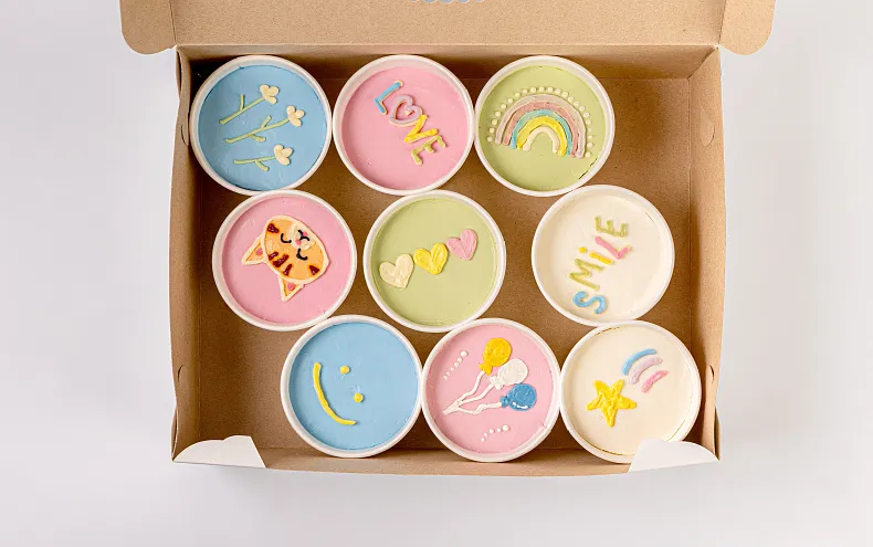 Набор «Весёлые тортики» в стаканчиках, 9 шт