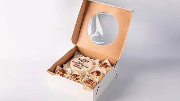 Набор Бенто-торт с капкейками «Ваша Надпись»