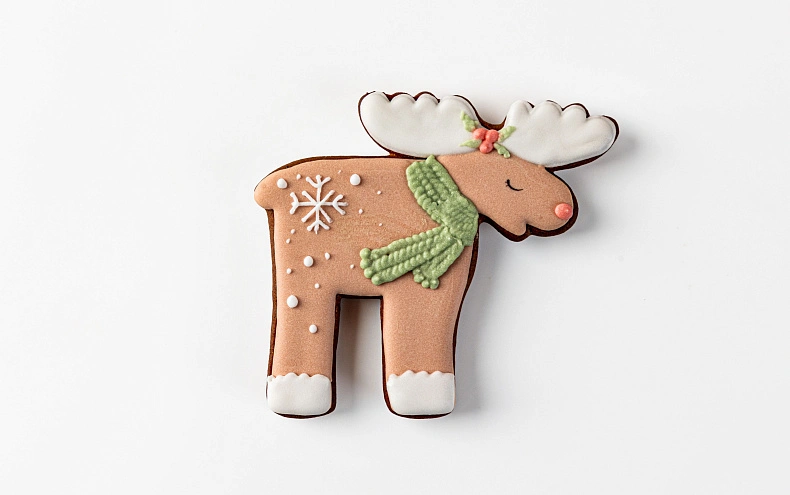 Пряник имбирный новогодний расписной, 1 шт.