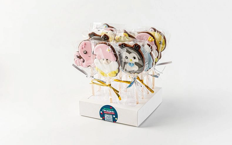 Пряники имбирные с индивидуальным дизайном «Весёлая компания», 12 шт