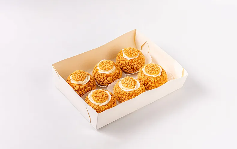 Пирожное «Шу» манго-кокос, 6 шт 