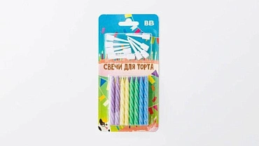 Свечи для торта, 12шт/уп