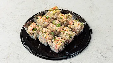 Салат «Оливье с креветкой» в стаканчиках, 9 шт