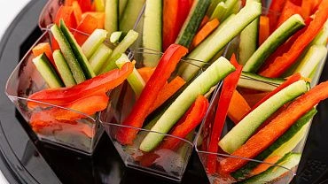 Овощные стики без соуса в фуршетных стаканчиках, 9 шт