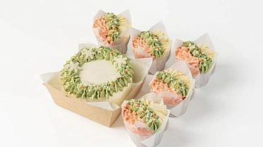 Набор Бенто-торт с капкейками «Зимний»