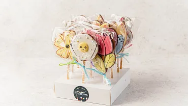 Пряники «Весенние» на палочке, 12 шт