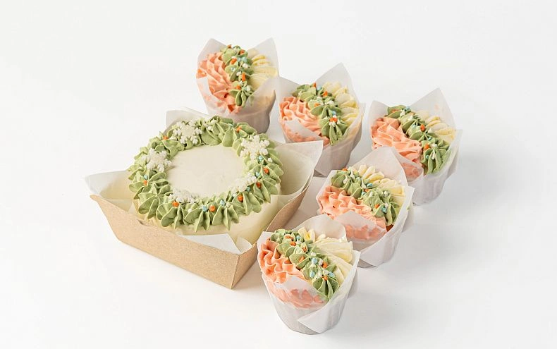 Набор Бенто-торт с капкейками «Зимний»