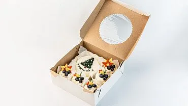 Набор Бенто торт с капкейками «С Новым Годом»